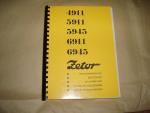 Katalog náhradních dílů Zetor 4911 5911 5945 6911 6945. 