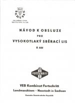Návod na lis K442