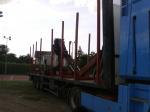 Klanicový návěs,klaničák r.2004 + hydraulická ruka