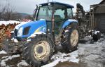 Nabízím traktor New Holland TL100A a vyvážečku Svensson Maskin 11t
