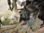 Malotraktor domácí výroby, motor Multicar čtyřválec diesel, zadní náprava P-V3S, 