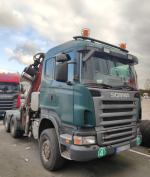 Lesovůz Scania 6x6 + Epsilon + Klanicový návěs.