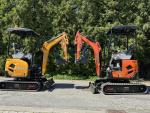 Bagr CRONA CR18 s motorem KUBOTA, mimoosý